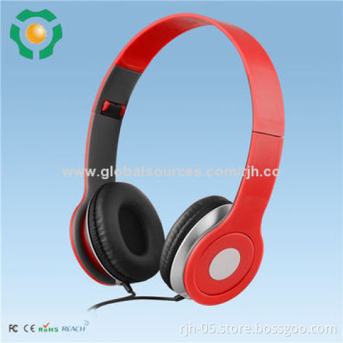 Headphones, Manufacture in China, Lightweight and Comfortable, Universal 3.5mm Gold Plug
